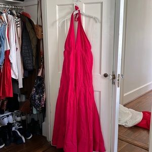 Free people red tiered halter